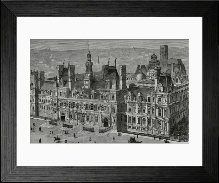 Framed Print : France, Paris. Hotel de Ville (City Hall) Framed Print : France, Paris. Hotel de Ville (City Hall)
