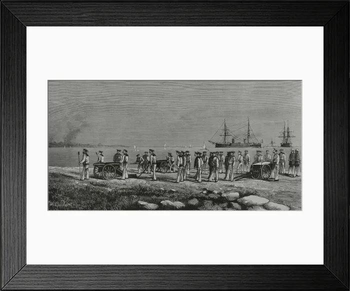 Framed Print : Egypt. Disembarkation of British sailors and bluejackets Framed Print : Egypt. Disembarkation of British sailors and bluejackets