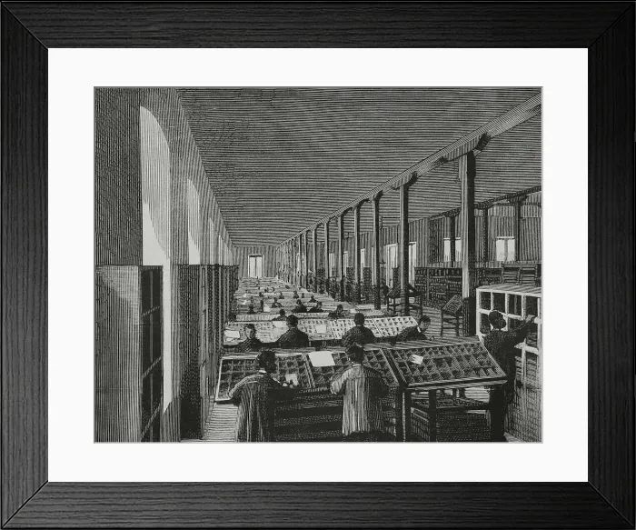 Framed Print : Typographic establishment of the Sucesores de Rivadeneyra Framed Print : Typographic establishment of the Sucesores de Rivadeneyra