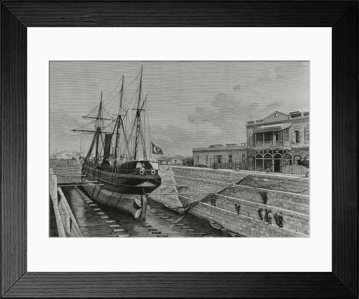 Framed Print : Egypt, Suez. Dry dock, built by the Egyptian government Framed Print : Egypt, Suez. Dry dock, built by the Egyptian government