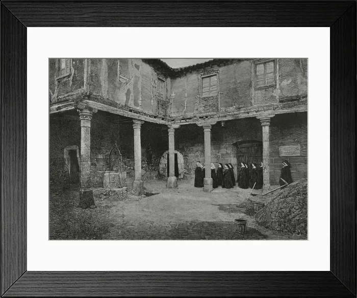 Framed Print : Spain, Salamanca. House of Santa Teresa. Patio Framed Print : Spain, Salamanca. House of Santa Teresa. Patio