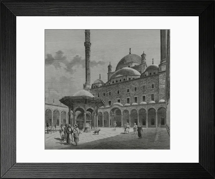 Framed Print : Egypt, Cairo. Courtyard and ablution fountain Framed Print : Egypt, Cairo. Courtyard and ablution fountain