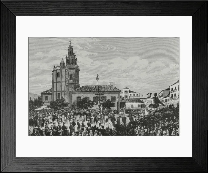 Framed Print : Spain, Galicia, Pontevedra. The festivities of the city Framed Print : Spain, Galicia, Pontevedra. The festivities of the city