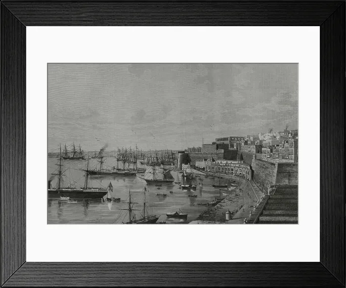 Framed Print : The Island of Malta. Important military and health station Framed Print : The Island of Malta. Important military and health station