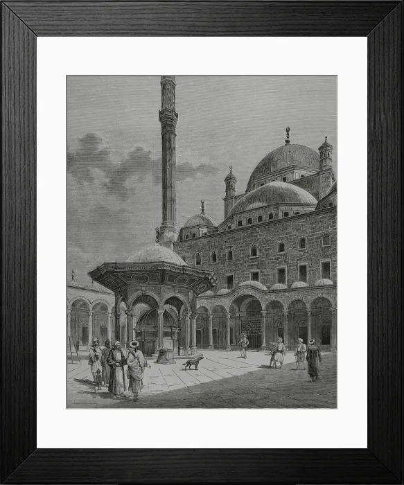 Framed Print : Egypt, Cairo. Courtyard and ablution fountain Framed Print : Egypt, Cairo. Courtyard and ablution fountain