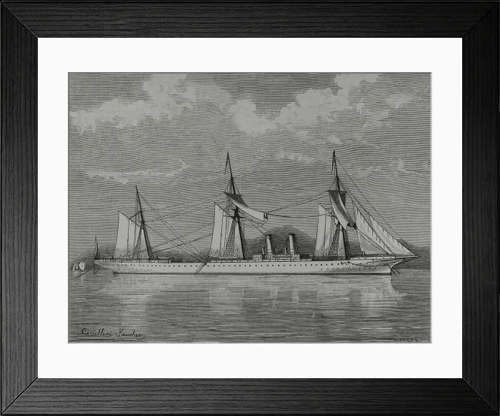 Framed Print : Merchant marine. The Stirling Castle. English steam clipper Framed Print : Merchant marine. The Stirling Castle. English steam clipper