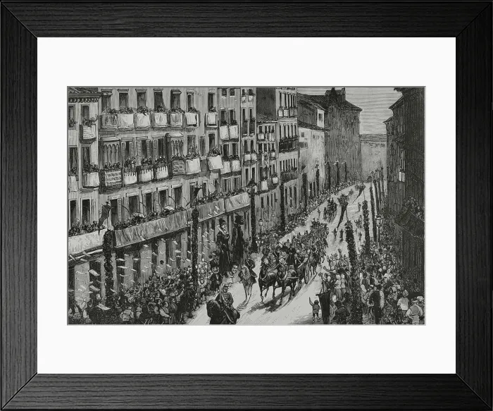 Framed Print : Spain, Aragon, Huesca. Inauguration of the Canfranc railway