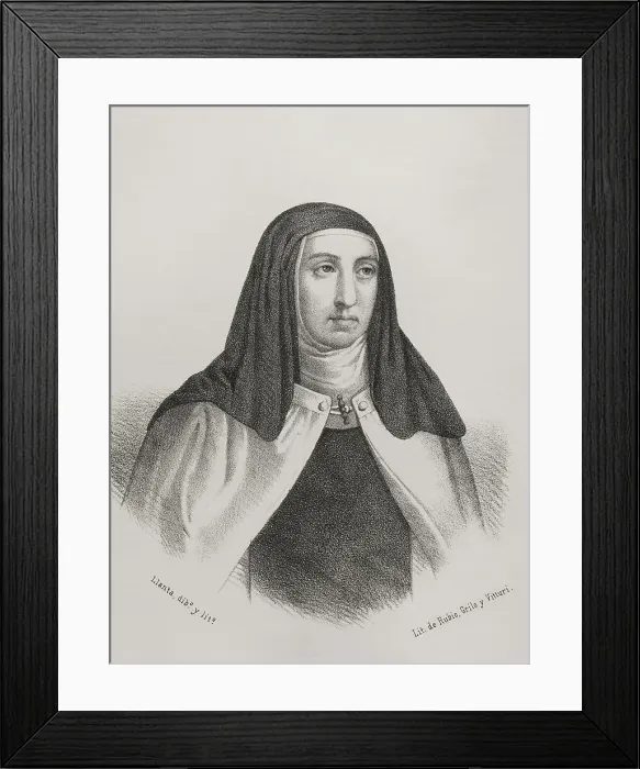 Framed Print : Saint Teresa of Jesus - Carmelite Religious reformer Framed Print : Saint Teresa of Jesus - Carmelite Religious reformer