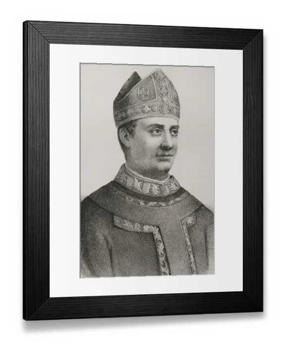 Framed Print : Juan de Morales (d.1357). Castilian religious. Portrait Framed Print : Juan de Morales (d.1357). Castilian religious. Portrait