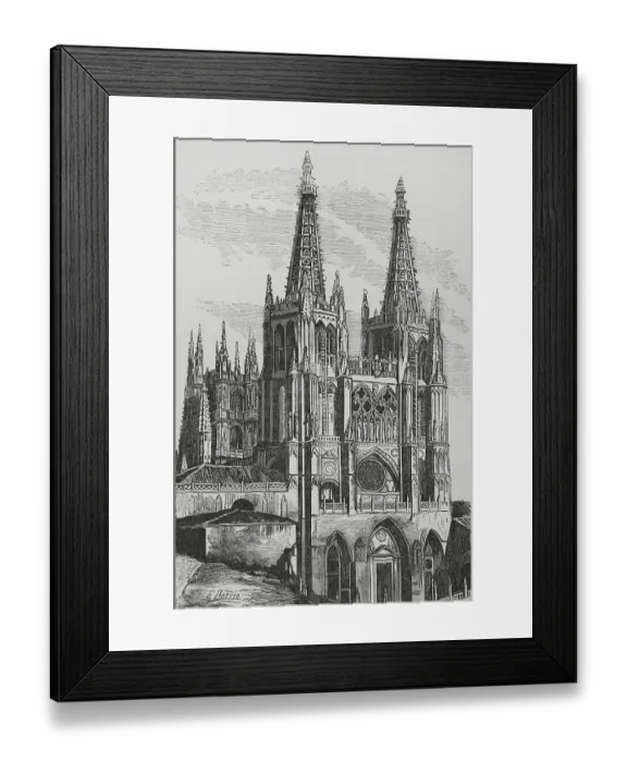 Framed Print : Spain, Burgos. Cathedral of Saint Mary. Exterior view Framed Print : Spain, Burgos. Cathedral of Saint Mary. Exterior view