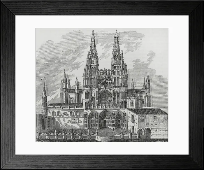 Framed Print : Spain. Burgos Cathedral. Facade of Saint Mary Framed Print : Spain. Burgos Cathedral. Facade of Saint Mary