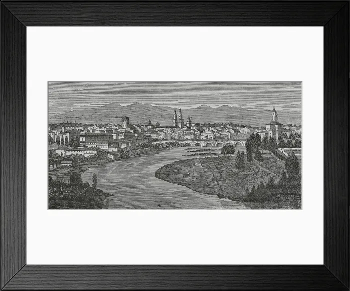 Framed Print : Spain, Logrono. General view of the city Framed Print : Spain, Logrono. General view of the city