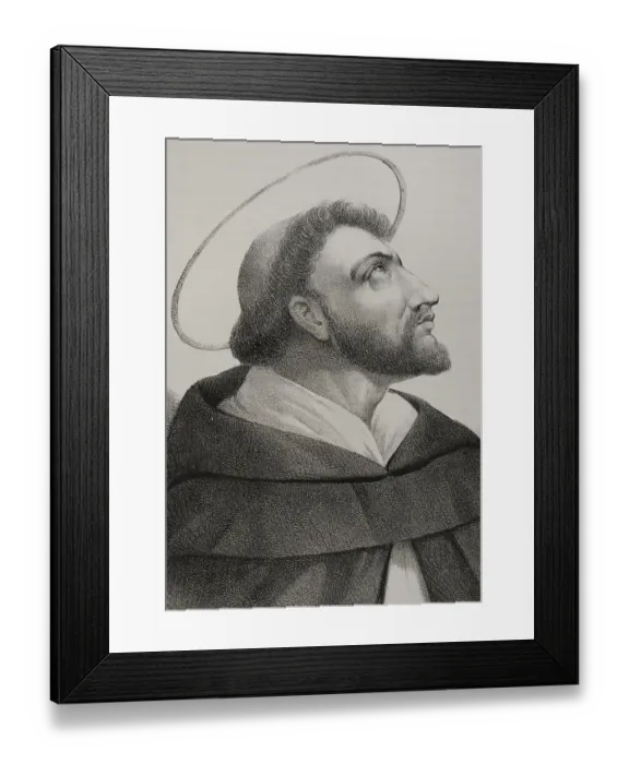Framed Print : Saint Dominic of Guzman (1170-1221). Portrait Framed Print : Saint Dominic of Guzman (1170-1221). Portrait