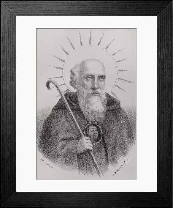Framed Print : Saint Saturius of Soria (ca. 493-568). Spanish anchorite Framed Print : Saint Saturius of Soria (ca. 493-568). Spanish anchorite