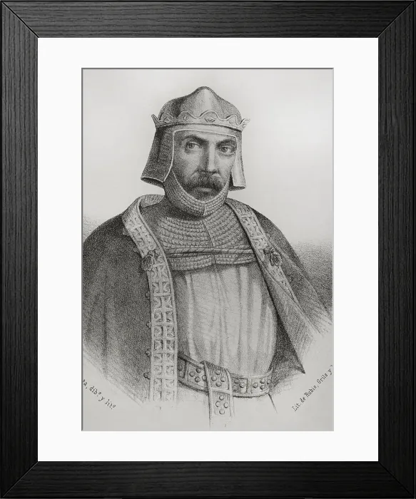 Framed Print : Alfonso II of Asturias (c. 760-842). Called the Chaste Framed Print : Alfonso II of Asturias (c. 760-842). Called the Chaste