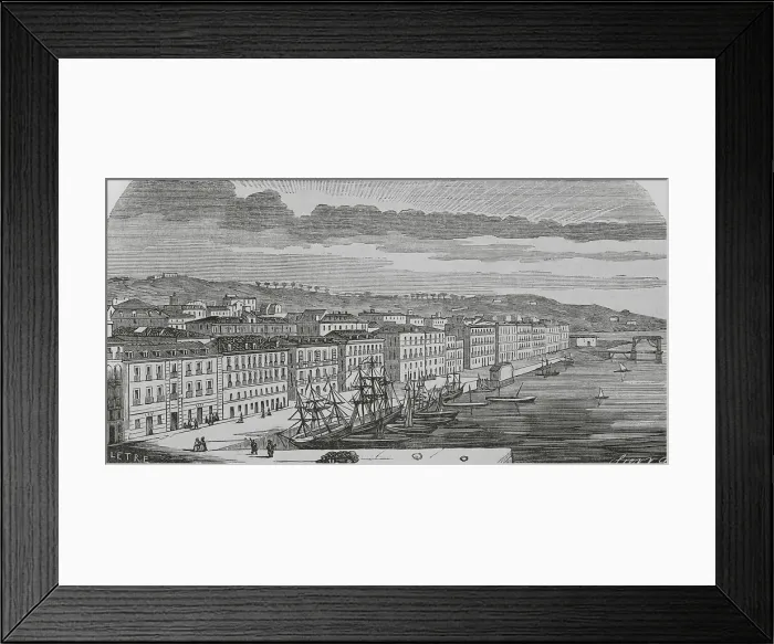 Framed Print : Spain, Santander. Panoramic view of the harbour Framed Print : Spain, Santander. Panoramic view of the harbour