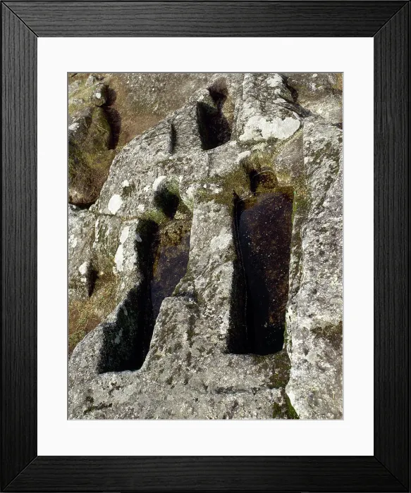 Framed Print : Spain, Galicia, Ribadavia. Early Middle Ages Necropolis