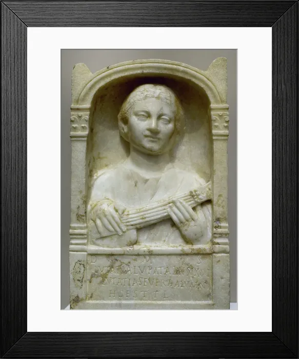 Framed Print : Roman era. Stele of Lutatia Lupata Framed Print : Roman era. Stele of Lutatia Lupata
