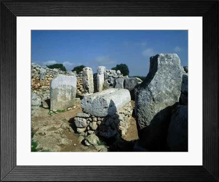 Framed Print : Spain, Balearic Islands, Menorca, Alaior. Torre d'en Galmes Framed Print : Spain, Balearic Islands, Menorca, Alaior. Torre d'en Galmes