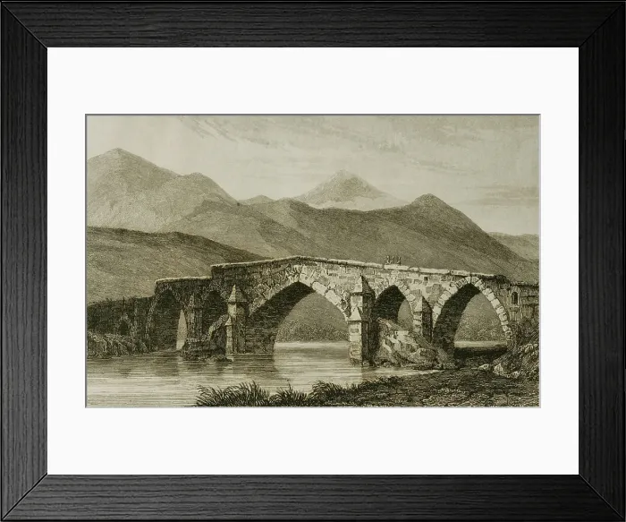 Framed Print : Persia. Bridge on the Kiril-Ouzen River. Engraving, 1851 Framed Print : Persia. Bridge on the Kiril-Ouzen River. Engraving, 1851