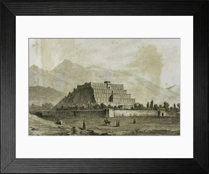 Framed Print : Persia, near Tehran. Takht-I-Kadjar. Engraving Framed Print : Persia, near Tehran. Takht-I-Kadjar. Engraving