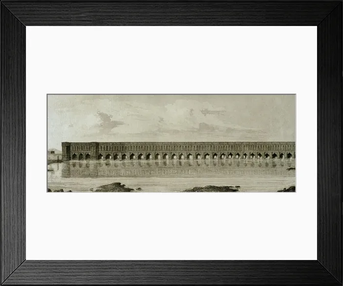 Framed Print : Persia, Isfahan. The Allahverdi Khan Bridge Framed Print : Persia, Isfahan. The Allahverdi Khan Bridge