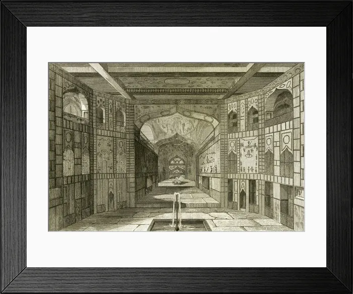 Framed Print : Persia, Isfahan. Interior of Hasht Behesht palace Framed Print : Persia, Isfahan. Interior of Hasht Behesht palace