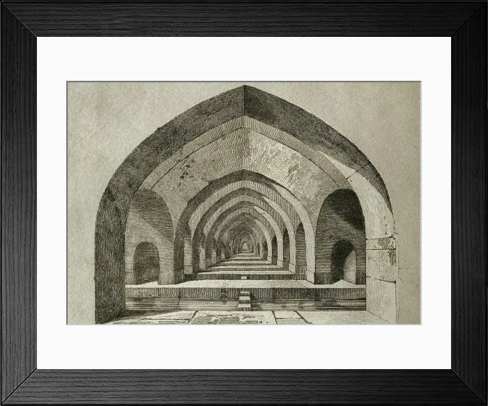 Framed Print : Persia, Isfahan. The Allahverdi Khan Bridge Framed Print : Persia, Isfahan. The Allahverdi Khan Bridge