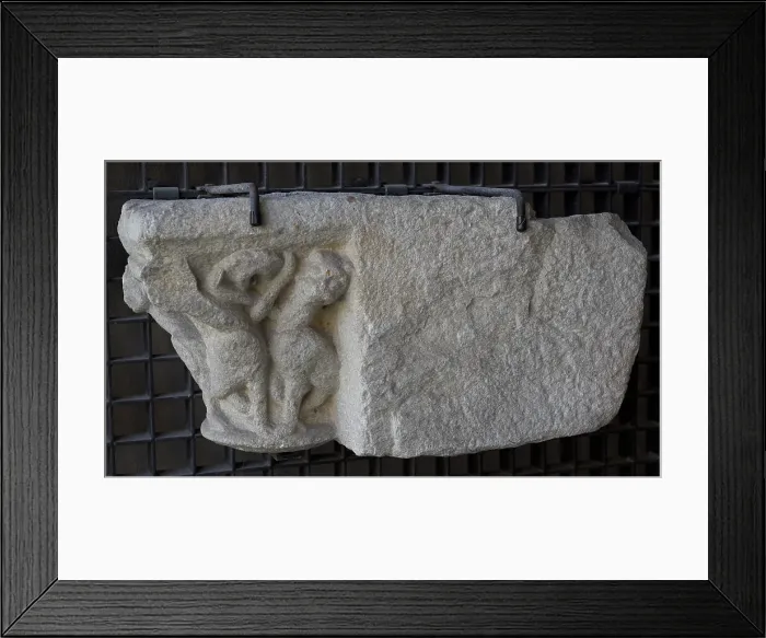 Framed Print : Capital with harpies, Monastery, Santa Catalina of Montefaro Framed Print : Capital with harpies, Monastery, Santa Catalina of Montefaro