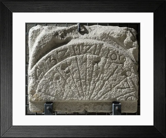 Framed Print : Pasadi¡n sundial, 1678. Taboadela, Galicia, Spain Framed Print : Pasadi¡n sundial, 1678. Taboadela, Galicia, Spain