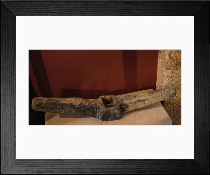 Framed Print : Anchor stock. Lead. From Punta del Molino, Port of Palamos Framed Print : Anchor stock. Lead. From Punta del Molino, Port of Palamos