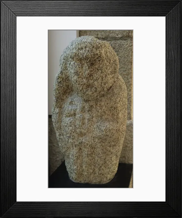 Framed Print : Celtic phallic idol. From Paderne, Galicia, Spain Framed Print : Celtic phallic idol. From Paderne, Galicia, Spain