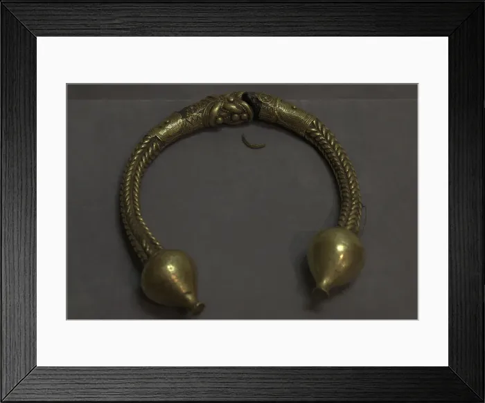 Framed Print : Torc of Treasure of the Castro de Xanceda - 1st century BC Framed Print : Torc of Treasure of the Castro de Xanceda - 1st century BC