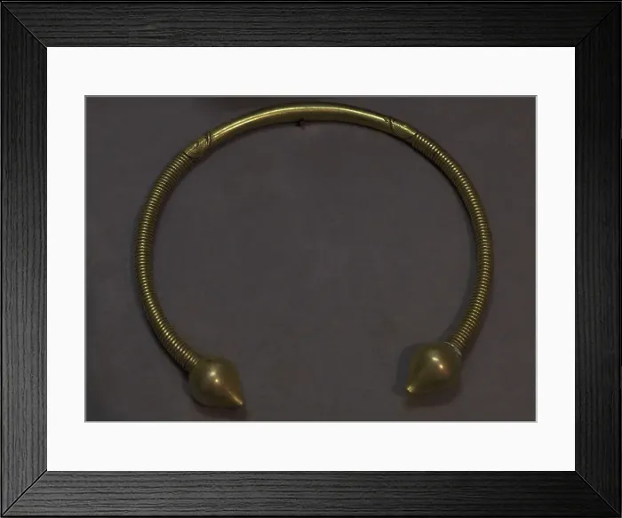 Framed Print : Torc of Orbellido. Gold. 1st century AD. Vimianzo, Spain Framed Print : Torc of Orbellido. Gold. 1st century AD. Vimianzo, Spain
