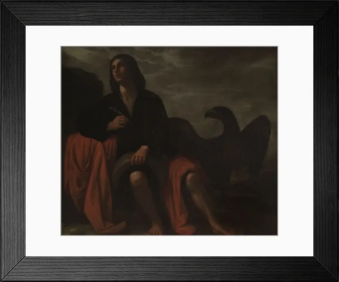 Framed Print : Saint John the Evangelist at Patmos, by Mario Minniti Framed Print : Saint John the Evangelist at Patmos, by Mario Minniti