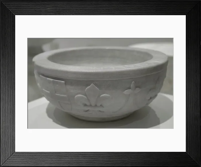 Framed Print : Holy water stoup. Attributed to Nicola Caccialepri Framed Print : Holy water stoup. Attributed to Nicola Caccialepri