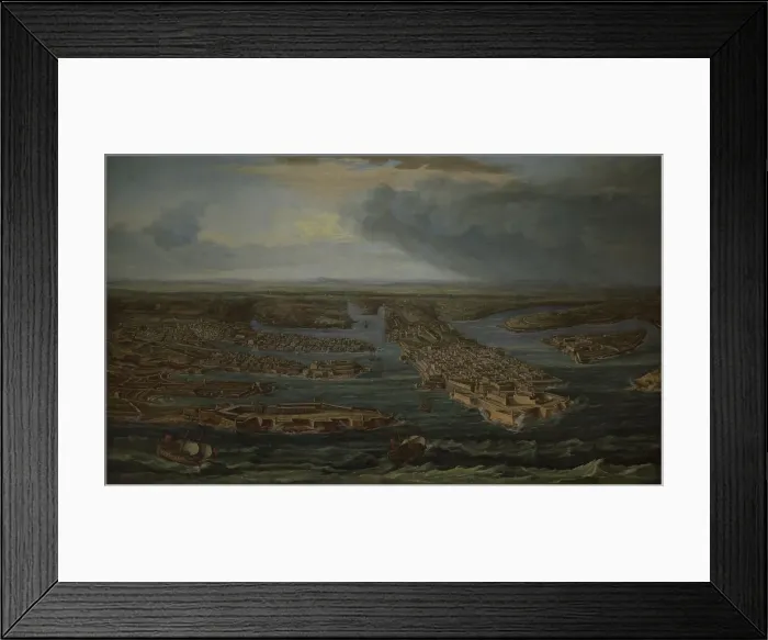 Framed Print : View of Valletta and the Three Cities, circa 1733 Framed Print : View of Valletta and the Three Cities, circa 1733
