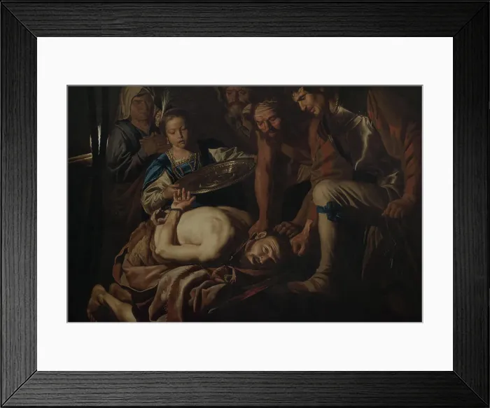 Framed Print : The beheading of St John the Baptist - Matthias Stom Framed Print : The beheading of St John the Baptist - Matthias Stom