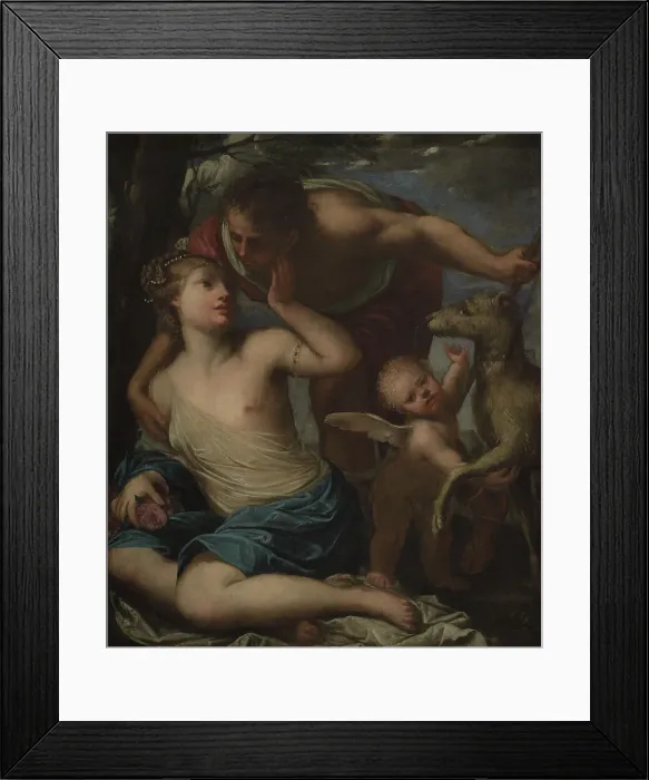 Framed Print : Venus and Adonis. Painting by Pietro Liberi (1605-1687) Framed Print : Venus and Adonis. Painting by Pietro Liberi (1605-1687)