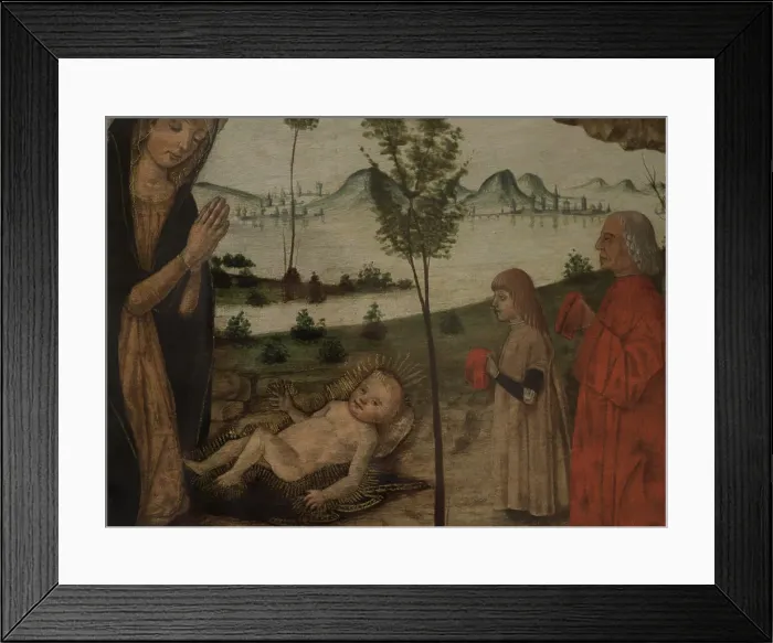 Framed Print : The Nativity with other scenes, by Master Alberto (ca.1450) Framed Print : The Nativity with other scenes, by Master Alberto (ca.1450)