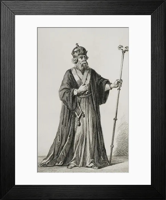 Framed Print : Greek Orthodox bishop. Engraving, 19th century Framed Print : Greek Orthodox bishop. Engraving, 19th century