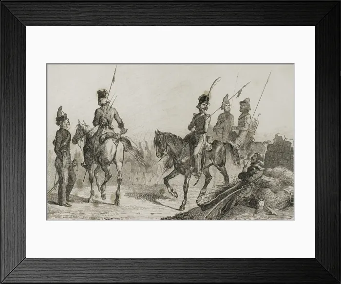 Framed Print : Cossacks. Engraving, 19th century Framed Print : Cossacks. Engraving, 19th century
