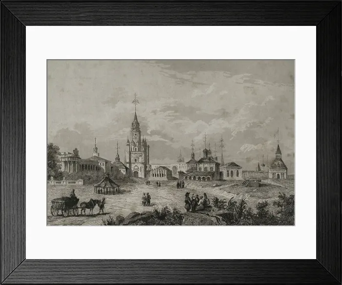Framed Print : Moscow. The Sacred Gate of the Kremlin and its surrounding Framed Print : Moscow. The Sacred Gate of the Kremlin and its surrounding