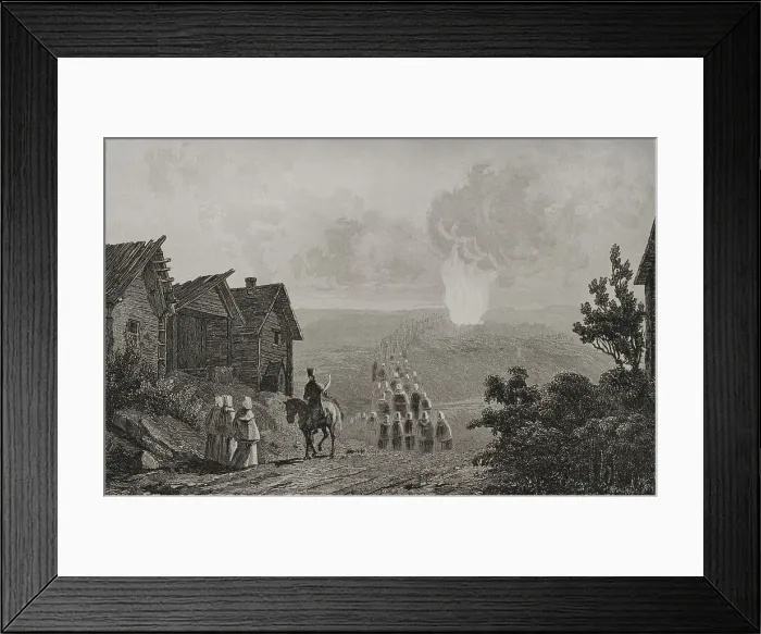 Framed Print : Russia. Fires on the night-eve of the Feasts of Saint John Framed Print : Russia. Fires on the night-eve of the Feasts of Saint John