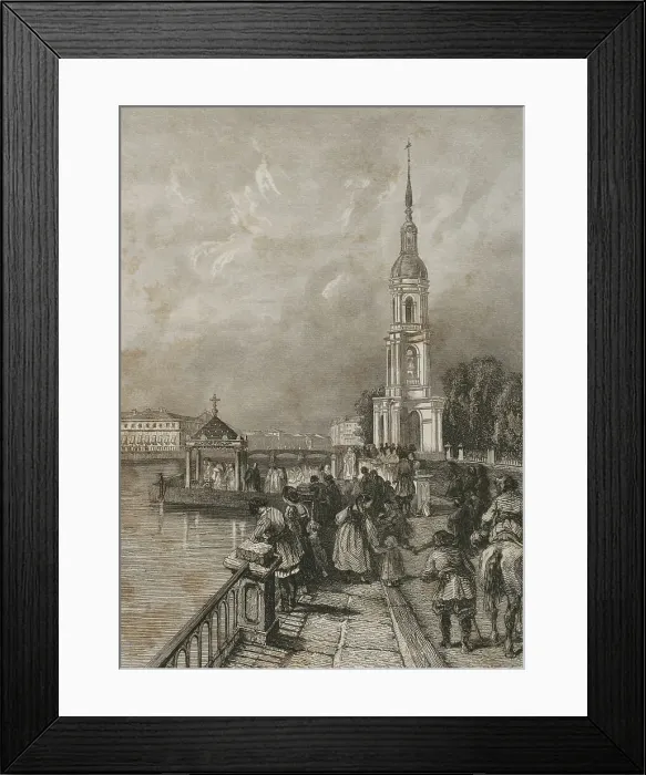 Framed Print : Saint Petersburg. Bell tower of St. Nicholas Naval Cathedral Framed Print : Saint Petersburg. Bell tower of St. Nicholas Naval Cathedral