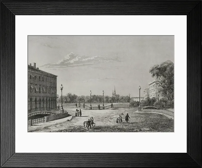 Framed Print : Saint Petersburg - The Three Arches Bridge and Field of Mars Framed Print : Saint Petersburg - The Three Arches Bridge and Field of Mars
