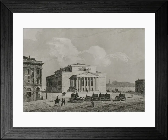 Framed Print : Moscow. View of the Imperial Theatre or Bolshoi Theatre Framed Print : Moscow. View of the Imperial Theatre or Bolshoi Theatre