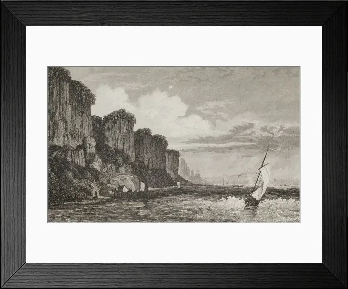 Framed Print : The Palisade Rocks on the Hudson River. West Bank. New York Framed Print : The Palisade Rocks on the Hudson River. West Bank. New York
