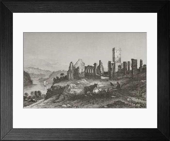 Framed Print : Ruins of Fort Ticonderoga - Milbert Framed Print : Ruins of Fort Ticonderoga - Milbert