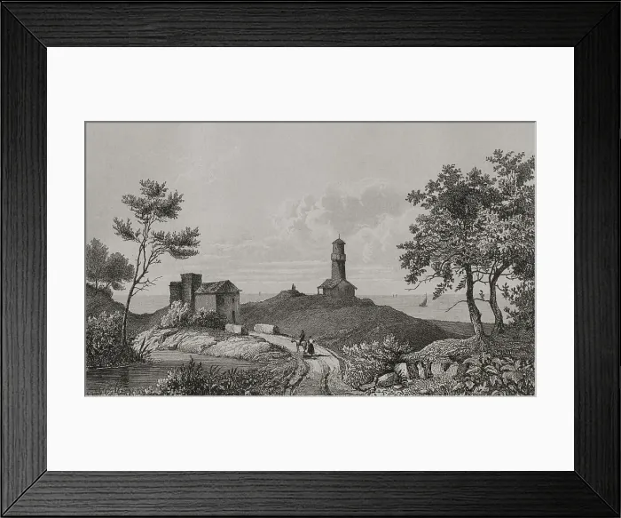 Framed Print : United States. View from Lake Erie (Great Lakes) - Milbert Framed Print : United States. View from Lake Erie (Great Lakes) - Milbert